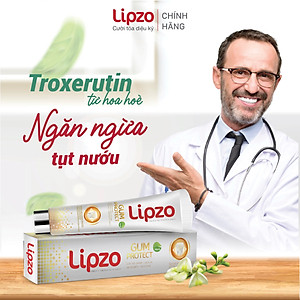 Combo 3 Kem Đánh Răng Lipzo Gum Protect Chống Tụt Nướu 185g Ngăn Ngừa Chảy Máu Chân Răng, Khử Khuẩn, Răng Chắc Khỏe