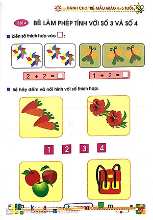 Tủ Sách Bé Vào Lớp 1 - Bé Vui Học Toán (Dành Cho Trẻ Mẫu Giáo 4 - 5 Tuổi) - Tái Bản 2020