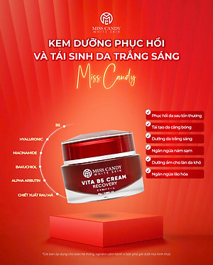 Kem Dưỡng Ẩm Phục Hồi Vita B5 Cream Miss Candy White Skin Hộp 25g