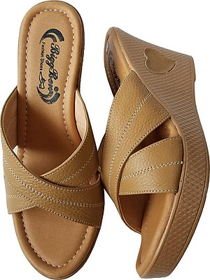 Dép Nữ Đế Xuồng BIGGBEN Da Bò Thật DX21