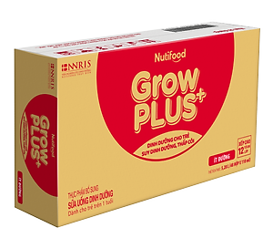 Thùng SBPS Nutifood GrowPLUS+ ít đường Suy Dinh Dưỡng - Tăng Cân, Tăng Chiều Cao (48 Hộp x 110ml)