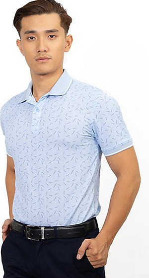 Áo Polo Nam Cổ Bo Không Túi Novelty NATMINMCLR191105N - Xanh