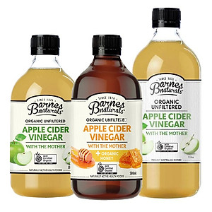 Giấm táo hữu cơ (có giấm cái) Organic Apple Cider Vinegar (with mother) - BARNES NATURAL