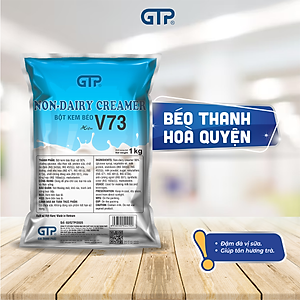 Bột kem béo pha trà sữa V73 (1KG) - Độ béo vừa phải, thích hợp nhiều gu thưởng thức trà sữa - SP Chính Hãng (Bột kem béo hiệu V73 (1kg/bao))