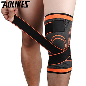 Đai Bảo Vệ Đầu Gối Chuyên Nghiệp Thoáng Khí Có Dây Đai Cuốn Chắc Chắn Breathable Sport knee support AOLIKES YE-7720 - Hàng Chính Hãng