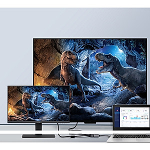 Cáp chuyển Đổi USB Type-c ra 4 cổng HDMI/ VGA/ USB và cổng sạc hỗ trợ chế độ Dex - UHV41160 Hàng Chính Hãng