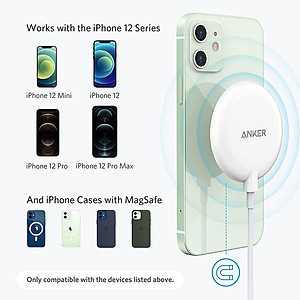 Đế Sạc Không Dây Từ Tính ANKER PowerWave Magnetic Pad 7.5W A2565 - Hàng Chính Hãng