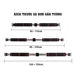 1 Chiếc Xà Đơn Gắn Cửa 2021 Cải Tiến Mút Tay Cầm Dài Dầy 3mm( Màu đỏ Đen)