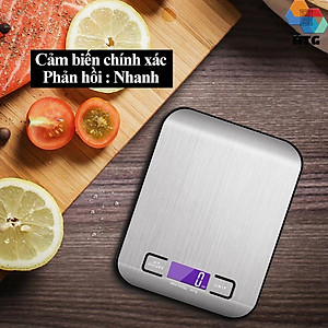 Cân nhà bếp Changxie KS05 5kg/1g bề mặt chống rỉ, nước, màn hình LCD sắc nét có 2 Pin AAA, hàng chính hãng