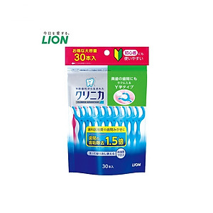 Gói 30 chiếc tăm chỉ nha khoa Clinica Advantage kiểu chữ Y hàng nội địa Nhật Bản