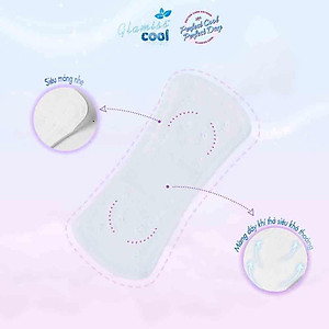 Combo 2 Băng vệ sinh hàng ngày Glamiss Cool ,BVS thảo dược 16cm siêu mát siêu khô thoáng