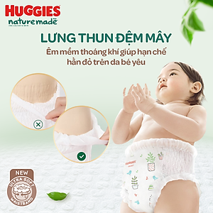Tã/Bỉm quần Huggies Platinum NatureMade M58/L44/XL38/XXL26-Gói Super Jumbo & Jumbo