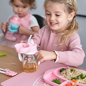 Bình uống nước có ống hút cho bé Tritan Marcus & Marcus, từ 12 tháng