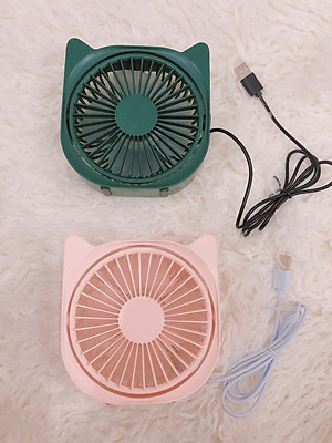 Quạt sạc usb mini để bàn xoay 120 độ - Hàng chính hãng