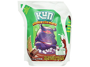 Thùng 24 Túi Sữa Socola Lúa Mạch KUN 110ml/túi