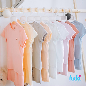 Bộ quần áo sơ sinh cho bé vải sợi tre siêu mềm mịn cao cấp - đồ sơ sinh cho bé (2,5kg - 15kg) - bộ cộc tay cho bé Haki BB002