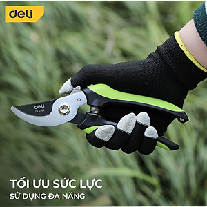 Kéo Cắt Tỉa Cành Cây Deli Chính Hãng 210mm - Lưỡi Thép Sắc Bén, Siêu Bền, Tay Cầm Đệm Cao Su An Toàn, Chắc Chắn - DL2789