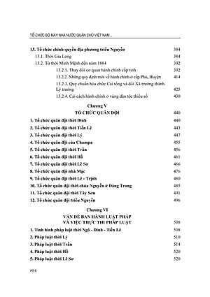 Tổ Chức Bộ Máy Nhà Nước Quân Chủ Việt Nam Từ Năm 939 Đến Năm 1884