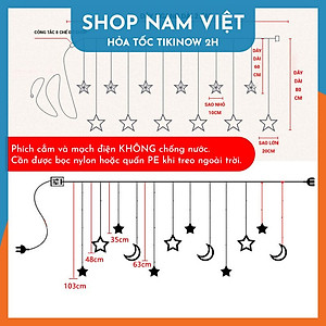 Dây Đèn LED Rèm Chống Thấm Nước Trang Trí Trong Nhà, Ngoài Trời, Năm Mới, Giáng Sinh - Chính Hãng NAVIVU