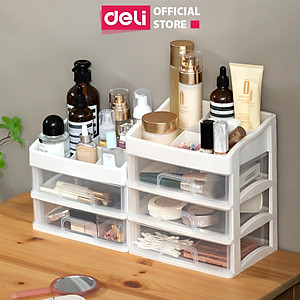 [Tặng sticker] Kệ Đựng Mỹ Phẩm Nhựa Nhiều Tầng Để Bàn Trong Suốt Có Thể Tháo Rời Deli - Kệ Đưng Đồ Trang Điểm Đồ Cá Nhân Nữ Trang Sức Hộp Lưu Trữ Văn Phòng Phẩm Decor Bàn Làm Việc Góc Học Tập - VS559 564
