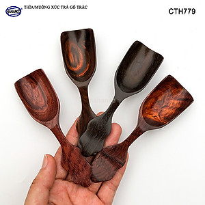 Muỗng xúc trà gỗ trắc/cẩm siêu sạch (HAHANCO) Dụng cụ hữu dụng khi thưởng trà - CTH779