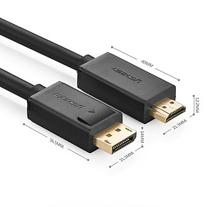 Dây Cáp Chuyển Đổi HDMI To VGA Hỗ Trợ Nguồn Ugreen 30449 (1.5m) - Hàng Chính Hãng
