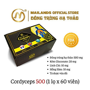 Đông Trùng Hạ Thảo Mailands Cordyceps 500 (60 viên)