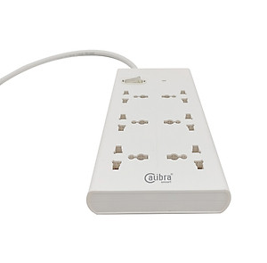 Ổ cắm điện  Calibra 6 Ổ 1 Công Tắc 4000W CSU-6K1A, An toàn, siêu chịu tải / Hàng chính hãng