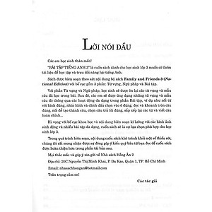 Sách - Bài Tập Tiếng Anh Lớp 3 - Biên Soạn Theo Bộ Sách Family And Friends 3 National Edition - Hồng Ân