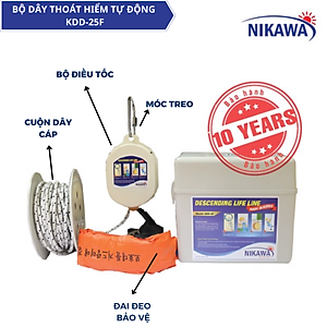 Bộ Dây Thoát Hiểm Tự Động NIKAWA Cho Nhà Cao Tầng KDD-25F (Tầng 25-27) - Bảo hành 10 năm - Hỗ trợ lắp đặt tận nơi, bảo dưỡng, Có Bảo Hiểm Bảo Minh 2 Tỷ Đồng