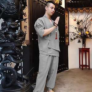 Set Đồ Lam Đi Chùa Cao Cấp Cho Nam S1 đồ phật tử