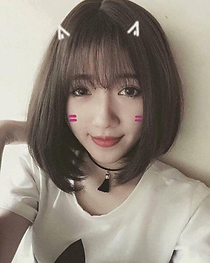  Tóc giả️️ nguyên đầu cúp víc ngắn cao cấp - Tặng lưới chùm tóc