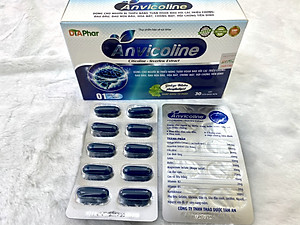 Viên uống hoạt huyết dưỡng não Anvicoline Hỗ trợ giảm hoa mắt chóng mặt đau đầu hạn chế nguy cơ di chứng sau tai biến Hộp 30 viên Tâm An Pharma