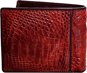 Ví Nam Da Cá Sấu Huy Hoàng HT2220 (12.5 x 10 cm) - Nâu Đất