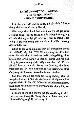 Sách Chuyên Khảo Về Tỉnh Cần Thơ - Địa Lý Học: Tự Nhiên, Kinh Tế Và Lịch Sử Nam Kỳ (Tập X - 1904)