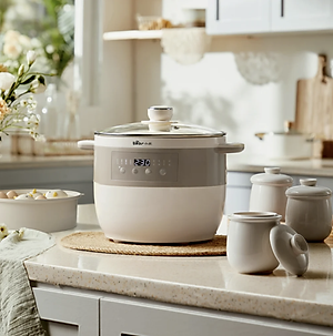 Nồi Chưng Yến, Nồi Hầm Kho Đa Năng, Nồi Nấu Chậm BEAR DDZ-B25Q3 Bản Tiếng Anh 5 Trong 1 BEAR Dung Tích 2.5 Lít Công Suất 400 W - Hàng Chính Hãng