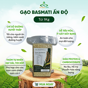 Gạo Basmati India 1121 (Ấn Độ) Túi 1kg