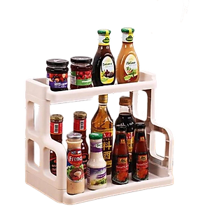 Kệ gia vị 2 tầng bằng nhựa cao cấp VIỆT NHẬT - giúp căn bếp luôn gọn gàng sạch sẽ