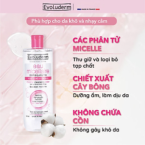 Nước tẩy trang Evoluderm Eau Micellaire 500ml