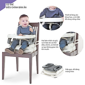Ghế Ăn Dặm, Ghế Ngồi Ăn Em Bé Nâng Hạ Độ Cao Có Đế Chắc Chắn Mastela 0711