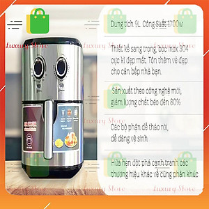 [Hàng chính hãng] - Nồi chiên không dầu 9L chống dính cao cấp kiểu mới thiết kế sang trọng