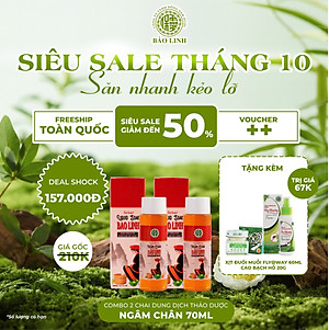 Nước Ngâm Chân Thảo Dược  Bảo Linh 200ml, Chiết xuất thảo dược, dùng siêu tiết kiệm, Dưỡng da chân, Khử mùi hôi chân, Lưu thông khí huyết