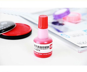 Mực Dấu chai 40ml Deli 7521/9874 Dùng cho dấu nhảy, khay chứa mực chấm ngoài, lăn tay