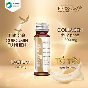 Nước uống collagen tổ yến giúp đẹp da, tăng cường sức khỏe Blossomy Premium lốc 3 chai x 50ml