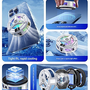 Tản nhiệt sò lạnh Led TL07 Gaming siêu mát cho điện thoại hàng nhập khẩu