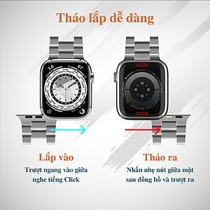 Dây Đeo Thép Dành Cho Apple Watch Ultra / Apple Watch Series, Kai.N Metal Band - Hàng Chính Hãng