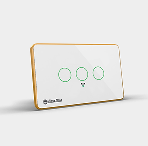 Công tắc cảm ứng Rạng Đông CTCU.WF CN.03T điều khiển từ xa, mặt kính cường lực chống xước, 3 nút bấm - Hàng chính hãng