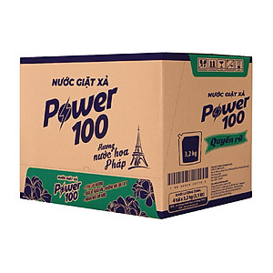 Túi Nước Giặt Xả POWER100 Hương Nước Hoa Pháp 3.2KG