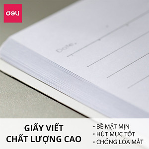 Sổ Vở Khâu Gáy Học Sinh A5 80 120 Trang Deli Bìa hoạt hình nhiều mẫu - Tập kẻ ngang giấy chống lóa màu be - Giấy viết trơn tru, chữ gọn đẹp - Phù hợp làm tập vở ghi chép, lập kế hoạch, lên lịch trình, ghi nhớ từ - 1 quyển