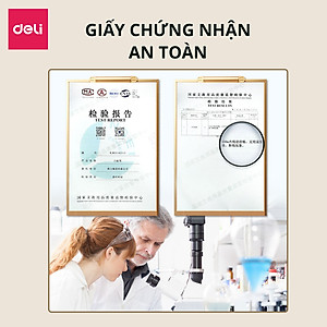 Bút Viết Dạ Bảng Bút Lông Xoá Được 8 Màu Kèm Bông Lau 2 Trong 1 Deli - Bút Viết Trên Nhiều Bề Mặt Bảng Từ, Mica, Bảng Kính - 1 chiếc